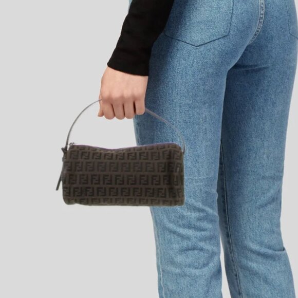 Fendi Black and Brown Monogram Clutch - Picture 7 of 7